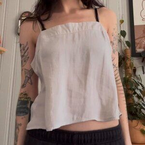 deadstock urban outfitters square neck silk satin tank top flowy boxy camisole
